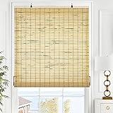 LazBlinds Cordless Bamboo Blinds, Roll Up Shades