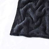 MOONLIGHT20015 Fleece Throw Blanket 150x200 cm 400 GSM Black view 7