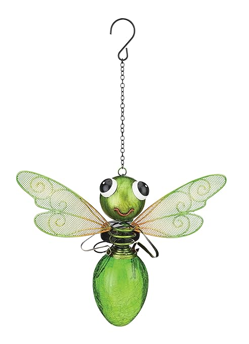 Amazon Com Regal Art Gift Solar Dragonfly Lantern Green