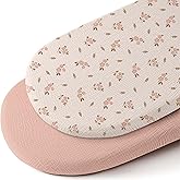 Mi Flor Muslin Bassinet Sheets – 16x32x4 Bassinet Mattress Sheets,2 Pack Cotton Bassinet Sheets for Boys & Girls,100% Cotton Crinkle Muslin, Fitted Bassinet Sheet for Oval, Rectangle & Hourglass