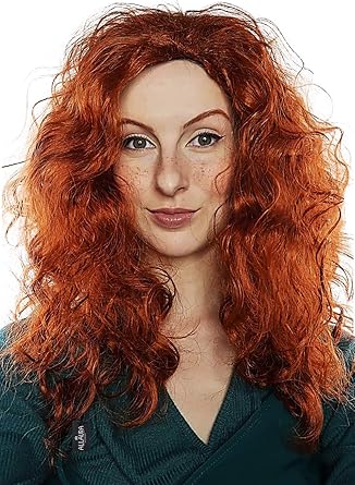 Amazon Com Red Curly Wig Long Hair Wigs Fits Women Kids Brave