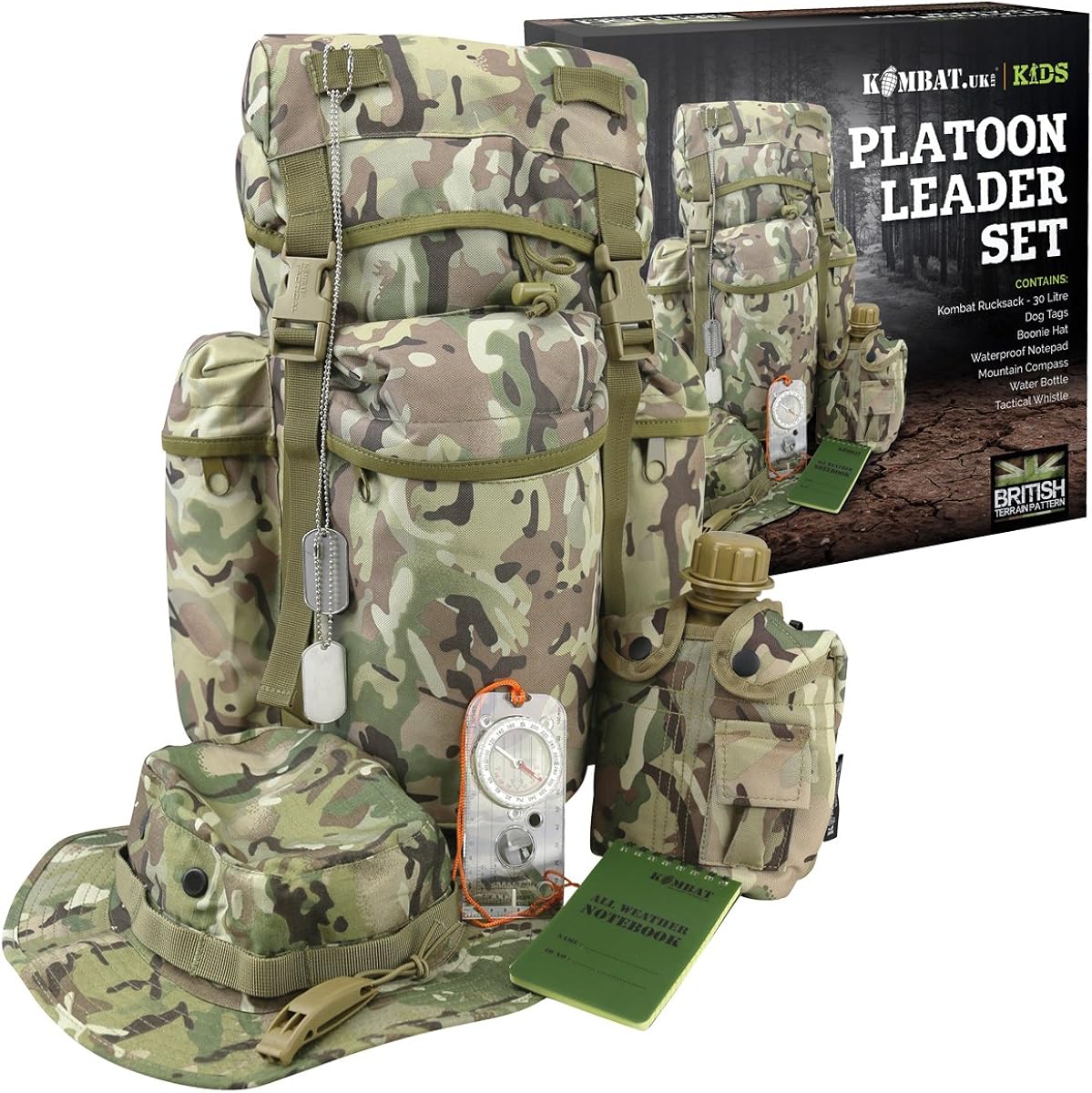Kombat UK Kids Platoon Leader Set, Multicoloured, Multi-coloured