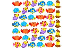 BHUCUTU 300 Pieces Sea Animal Erasers Assortment Mini Kids Fun Tiny Novelty Pencil Erasers Bulk for Classroom Gift Rewards Party Favor(Sea Animal)