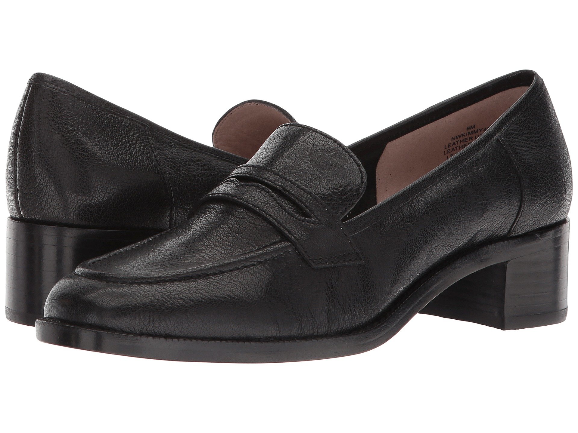 NINE WEST Kimmy 40th Anniversary Heeled Loafer Black Leather 8.5 - Image 8