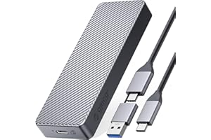 ORICO M.2 NVMe SSD Enclosure to 20Gbps USB3.2 Gen2x2 USB-C PCIe Adapter for NVMe M-Key/M+B Key SSD 2230/2242/2260/2280, Alumi