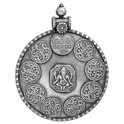 Sterling Silver Lord Ganesha Pendant with Mantra Zambia Ubuy