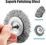 DazSpirit 9 Pcs Wire Brush Set for Drills 1/4 Inch Shank Cup Wheel End Brush view 5