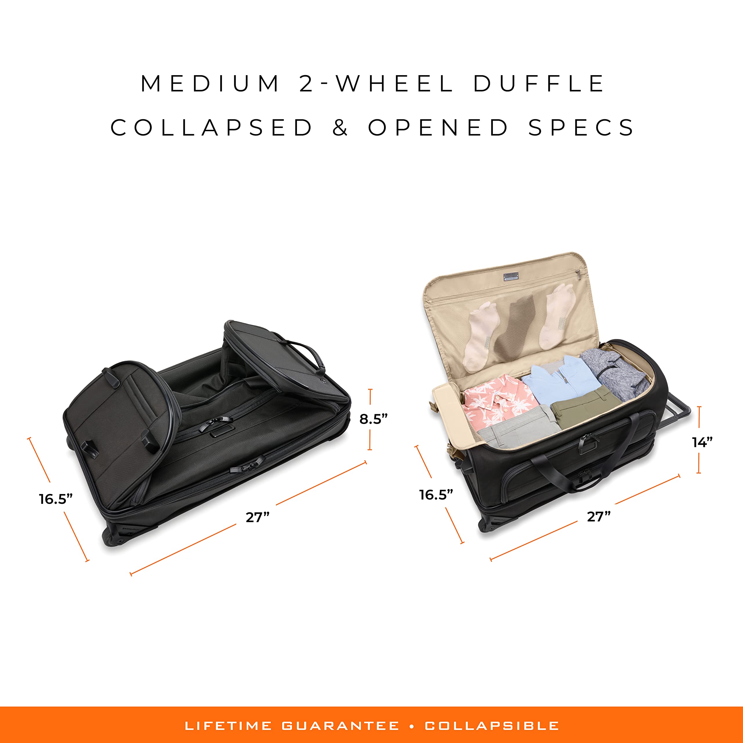 Briggs & Riley Travel Duffel Bag - Weekender & Overnight Luggage for Women & Men, Softside Bag