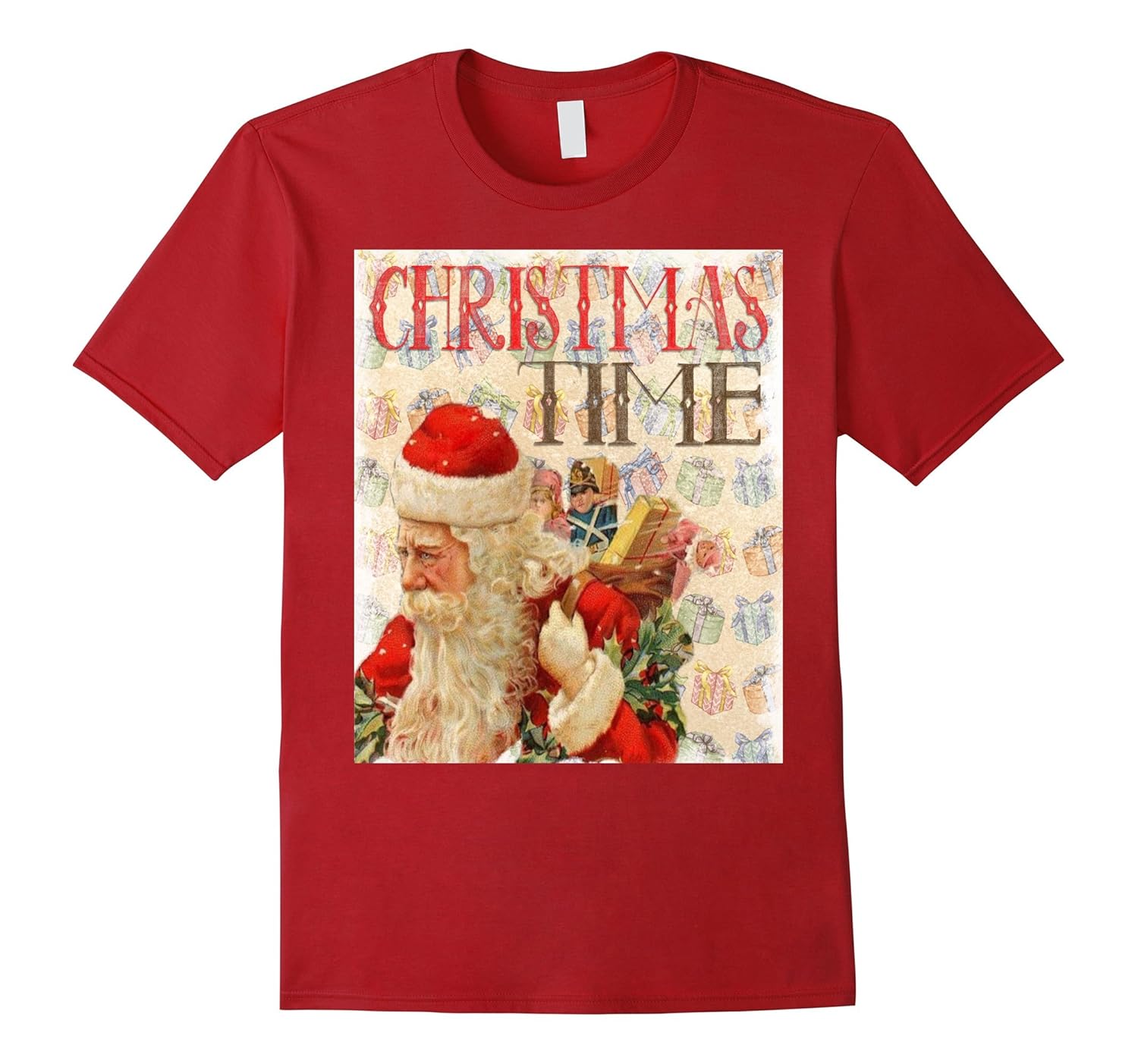 Vintage Santa Claus Merry Christmas Good Old Days T-Shirt-ANZ