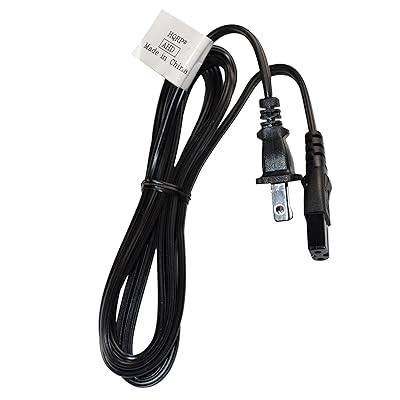 HQRP AC Power Cord For Husqvarna Viking Sewing Machines - 6ft Black Polarized Cable With IEC C7 To NEMA 1-15P Connectors