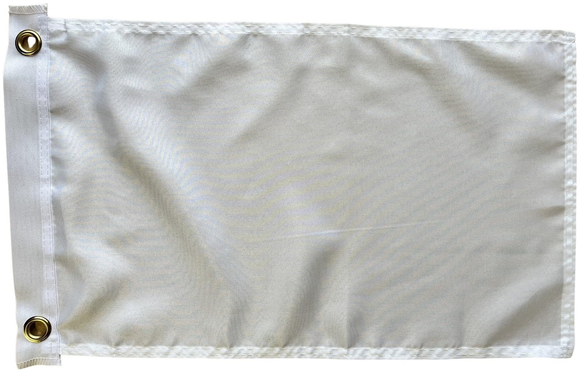 NWFlags Plain White Flag 17" x 11" 75d Premium Polyester | Polyester 1.5x1 foot material flag with 2 Eyelets