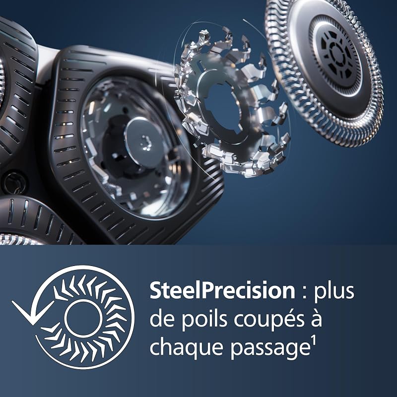 Rasoir électrique S5000 pour homme Wet & Dry avec tondeuse rétractable intégrée, socle de charge et coffret de voyage (modèle S5884/35) — photo 5 sur 8