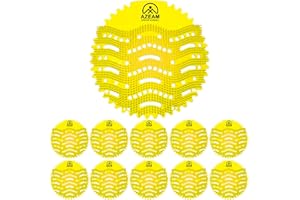 ADEVAR Urinal Screens Deodorizer,10 Packs Anti Splash Urinal Cake Mats tablets Pads Bulk Yellow Lemon Scented Urinal Deodorizer For Toilet,Bathroom,Restaurants,Offices,Schools,Etc.Fits Most US Urinal Brands