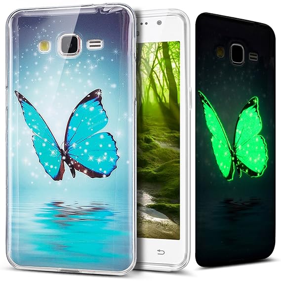 Kompatibel mit Galaxy Grand Prime Hülle,Galaxy Grand Prime Schutzhülle,Bunte Gemalt [Leuchtend Luminous] Handyhülle TPU Silik