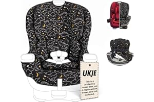 UKJE Protective Car Seat Cover Compatible with Graco Extend2Fit Convertible Car Seat, CPSC Standard Compliant, Toddler & Child Protector, Car Seat Cover Liner, Washable Car Seat Cover - Black Dino