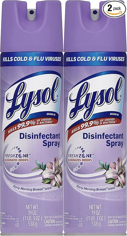 Amazon Com Lysol Disinfectant Spray Early Morning Breeze 38oz 2x19oz Health Personal Care Amazon Com Lysol Disinfectant Spray Early Morning Breeze 38oz 2x19oz Health Personal Care