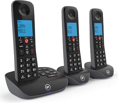 BT Essential Cordless Landline Phone with Call Blocker and Answer Machine
