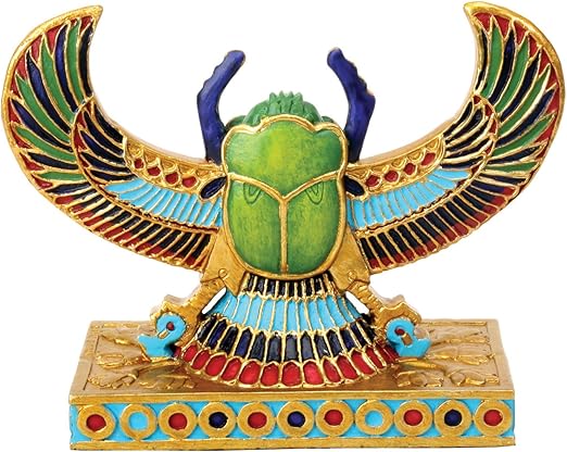 4 Images 1 Mot Egypte Statue égyptien scarabée ailé – Figurine de collection Statue Sculpture en
