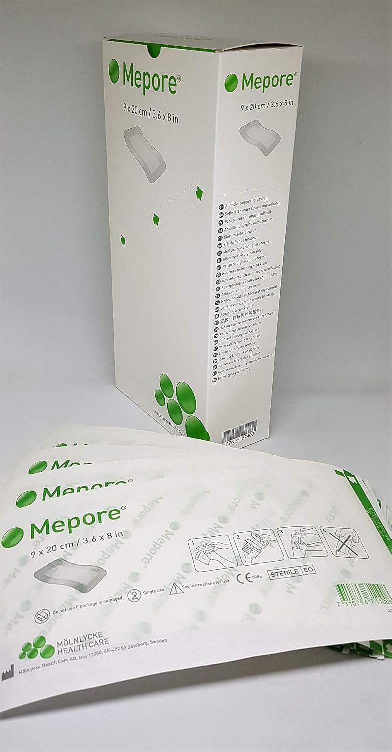 MediSale Ltd Adhesive Sterile Wound Dressings Pack of 10 - Suitable for cuts and grazes - 9cm x 20cm, 9x20 cm (Pack of 10) - Image 5