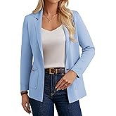 GRACE KARIN Women Sweater Blazers Business Casual Long Sleeve Work Cardigan Open Front Lapel Suit Jackets with Pockets