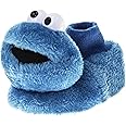 Sesame Street Cookie Monster Toddler Boys Girls Plush 3D Head Sock Top Slippers (3-4 M US Toddler, Blue)