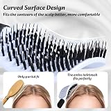 Alyvisun 2-in-1 Hairbrush with Spray Bottle Soft Bristle Detangler Scalp view 5