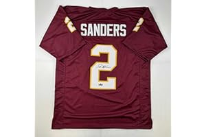 HOFSM.COM HALL OF FAME SPORTS MEMORABILIA Facsimile Autographed Deion Sanders Florida State Maroon Reprint Laser Auto College Football Jersey Size Men's XL