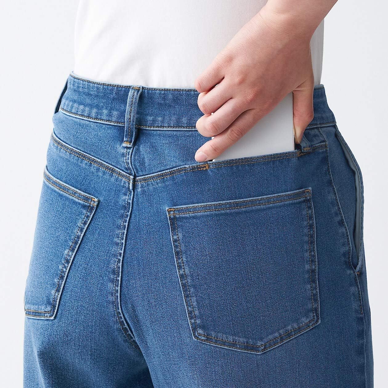 Amazon 無印良品 縦横ストレッチデニムワイドパンツ レディース ジーンズ 通販