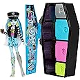 Monster High Skulltimate Secrets Doll & Clothes Accessories Set, Frankie Stein with Dress-Up Locker & 19+ Surprises