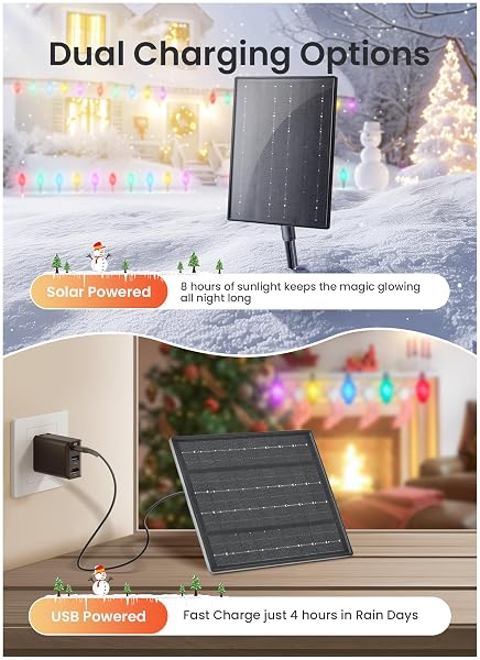 MINETOM SOLAR DOUBLE C9 CHRISTMAS PATHWAY LIGHTS OUTDOOR -16FT 10 LED C9 CHRISTMAS PATHWAY LIGHTS WITH TIMER,8 MODES, SOLAR CHRISTMA OUTDOOR DECORATIONS FOR LAWN WALKWAY OUTSIDE HOLIDAY, MULTICOLOR