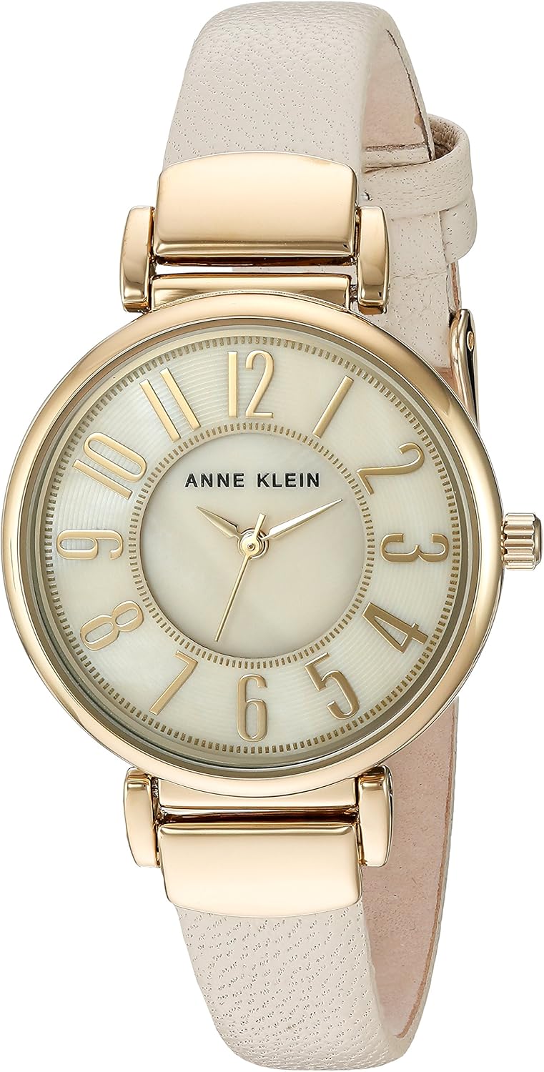 Anne Klein Women's AK/2156IMIV Easy To Read GoldTone and