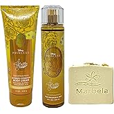 Bath & Body Works Princess Collection Belle Body Cream and Fragrance Mist Duo Set with a Wild Jasmine Bar Soap - Full Size