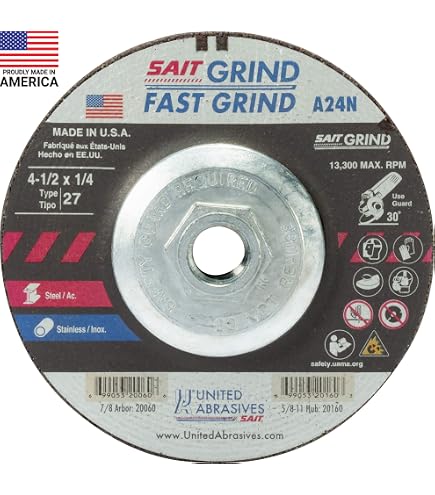 Amazon.com: United Abrasives-SAIT 20162 A46N Aluminum Grinding