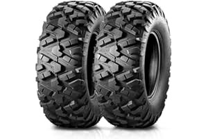 MaxAuto AT25x10-12 ATV UTV Tires, 25x10x12 All Terrain Sport ATV Tires for All Trail Tire, 25 10 12 Mud Sand Off-Road Tire, 6PR Tubeless, 2 Pack