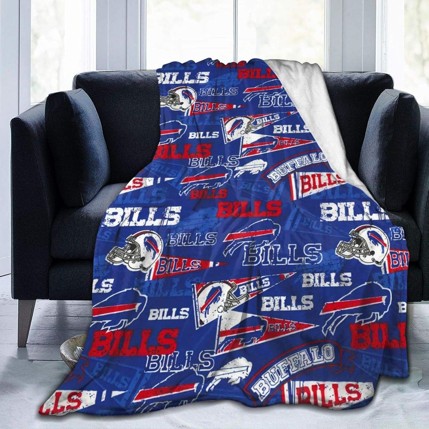 Buffalo City Bills Fleece Blanket Soft Flannel 3D Print