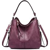 Realer Hobo Crossbody Bags for Women Designer Faux Leather Hobo Handbags Retro Large Size Shoulder Bag Bucket Purse