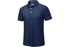 TACVASEN Mens Golf Polo Shirts Dry Fit Short Sleeve Collared Polos Performance Lightweight Casual Active Work T Shirts