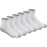 Dickies Men's Dri-Tech Moisture Control Quarter Socks, Available in M-XXL (6, 12, 18 Pairs)