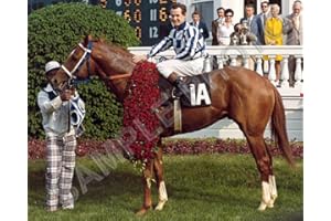 SPORTSPHOTOSUSA Secretariat 1973 Triple Crown Champion Horse Race Winner Ron Turcotte 8x10 Photo