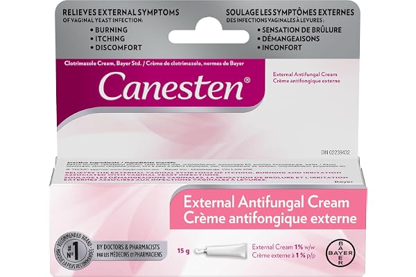 Canesten® External Antifungal Cream for Yeast Infection, Relief from Itching and Burning, 15g