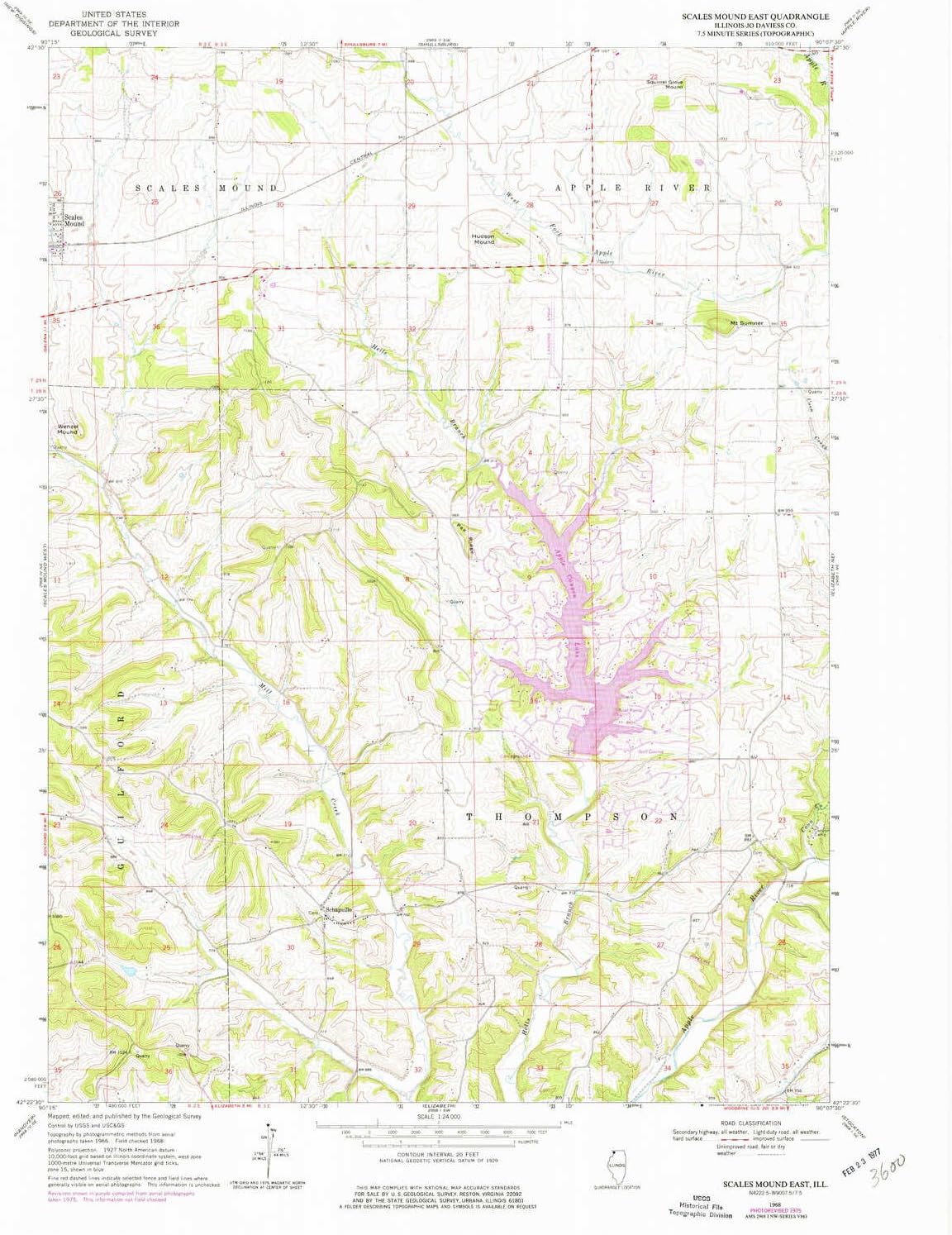 YellowMaps Scales Mound East IL topo map, 124000 Scale, 7