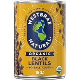 Westbrae Natural, Lentils Black Organic, 15 Ounce