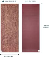 Myga RY1331 Jute Yoga Mat 5mm Plum with PVC Backing Eco Friendly 183x61 view 7