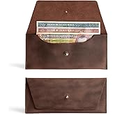 Hide & Drink, Long Utility Pouch Handmade from Full Grain Leather, Stylish Wallet for Carrying and Storing Cash, Coins, Cards