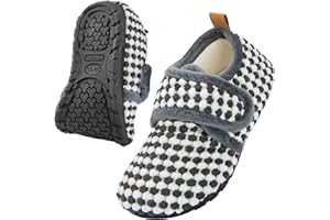 OBBYCO Kids House Slippers Toddler Home Shoes Cozy Lightweight Non-Slip Slippers Socks for Infant Little Boys Girls