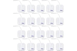 Discount TENS - Electrodes, Value Wired Replacement Pads for TENS Units, Pack of 20 Unit Electrodes (2 inch x 2 inch)