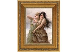 FOLKOR Antique Frame for 20x24 Canvas Paintings, No Front & Back, 3.6" Wide DIY Solid Wood Vintage Frames For Baroque Victorian Wall Art Prints Class Artwork Designer, Home Office Gallery Decor (Gold)