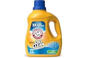 ARM & HAMMER Plus OxiClean Clean Meadow, 77 Loads Liquid Laundry Detergent, 100.5 fl oz