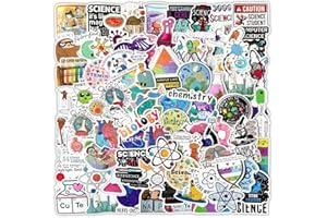 110pcs Biology Science Stickers, Laboratory Science Sticker Pack for School,Teacher,Student,Laptops,Water Bottles, Chemistry 