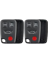 KeylessOption Keyless Entry Remote Case Shell Button Pad Outer Cover For HYQ1512J (Pack of 2)